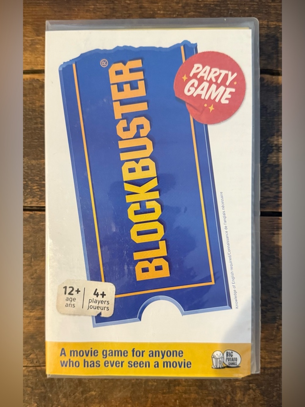 Blockbuster Party Game - Blue & Yellow Movie Trivia Game